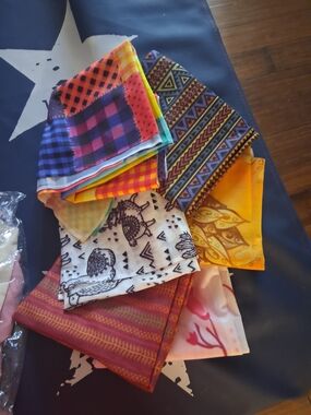 6 Colorful Printed Bandana Scarf for Women - Multi Nwot